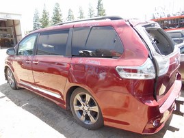 2016 Toyota Sienna SE Burgundy 3.5L AT 2WD #Z24687